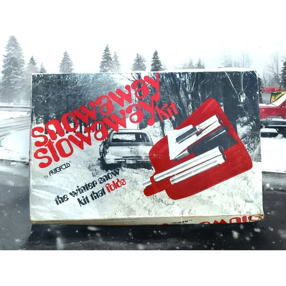 VTG Autofold Shovel Ice Scraper Snow Brush Car Kit Stowaway Winter Prop 1970s